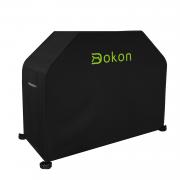 Dokon Barbecue Cover with Air Vent, Waterproof, Windproof, Anti-UV, Heavy Duty Rip Proof 600D Oxford Fabric Grill BBQ Cover for Weber, Brinkmann, Char Broil etc (170 x 61 x 122cm) - Black